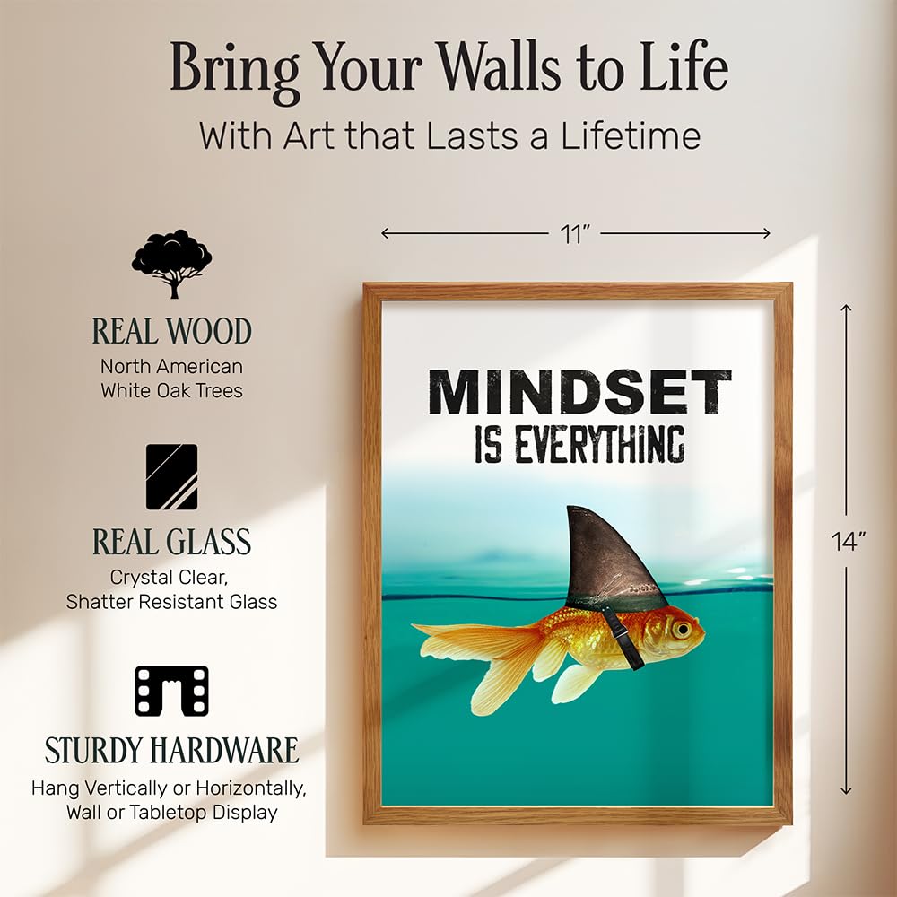 Mindset Is Everything Motivational Wall Art Poster – 2 Styles & 2 Sizes - Flex Gamingproduct_type