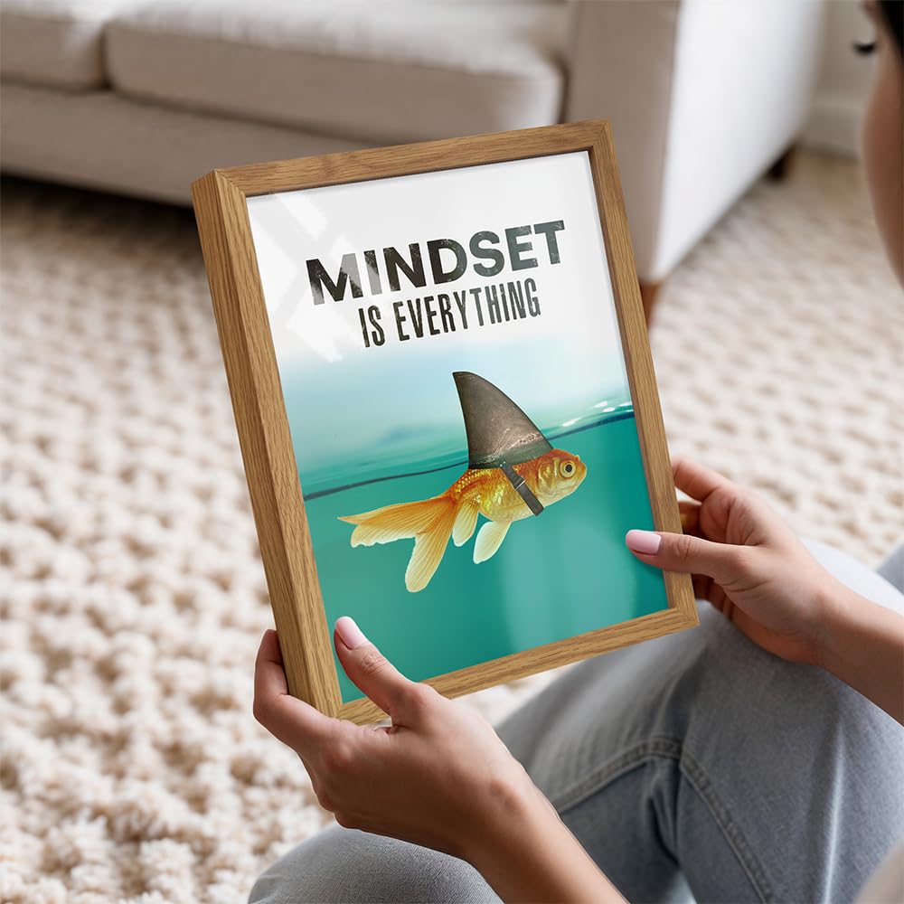 Mindset Is Everything Motivational Wall Art Poster – 2 Styles & 2 Sizes - Flex Gamingproduct_type