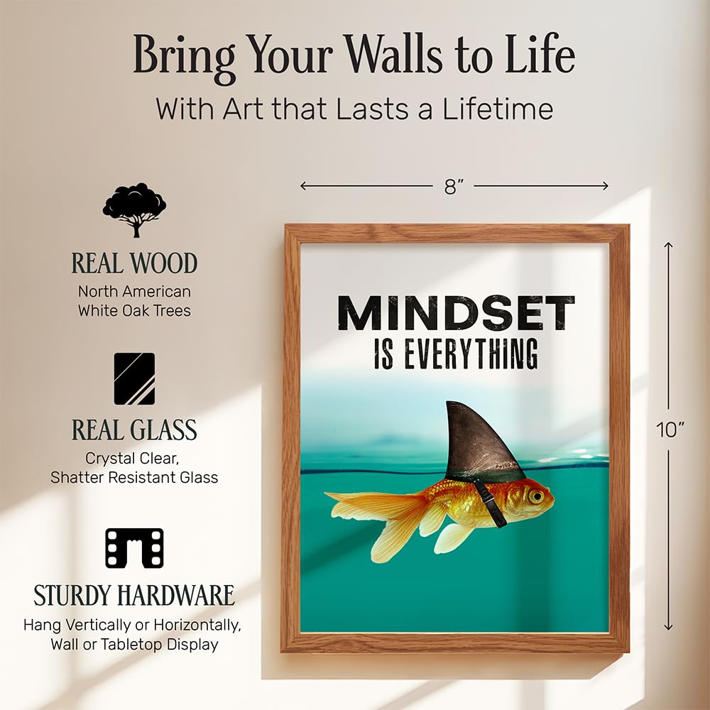 Mindset Is Everything Motivational Wall Art Poster – 2 Styles & 2 Sizes - Flex Gamingproduct_type