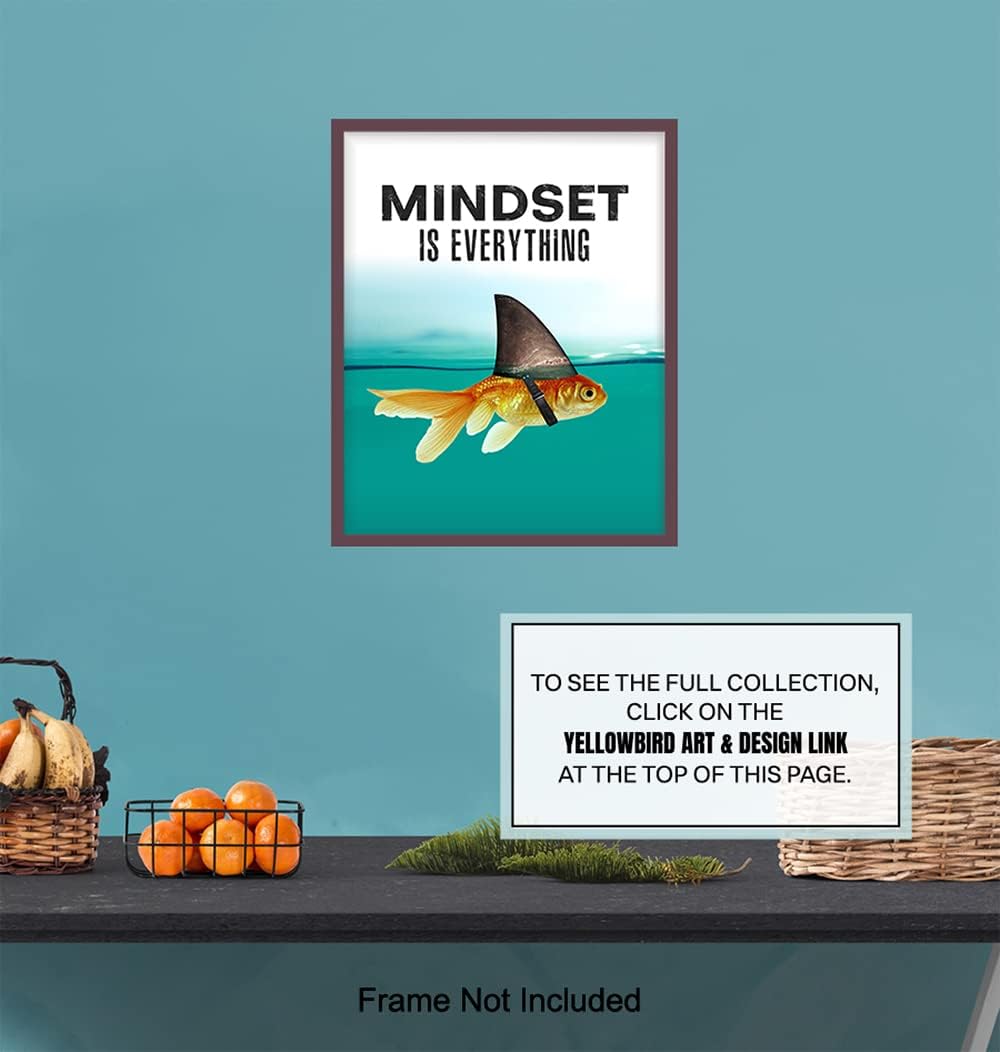 Mindset Is Everything Motivational Wall Art Poster – 2 Styles & 2 Sizes - Flex Gamingproduct_type