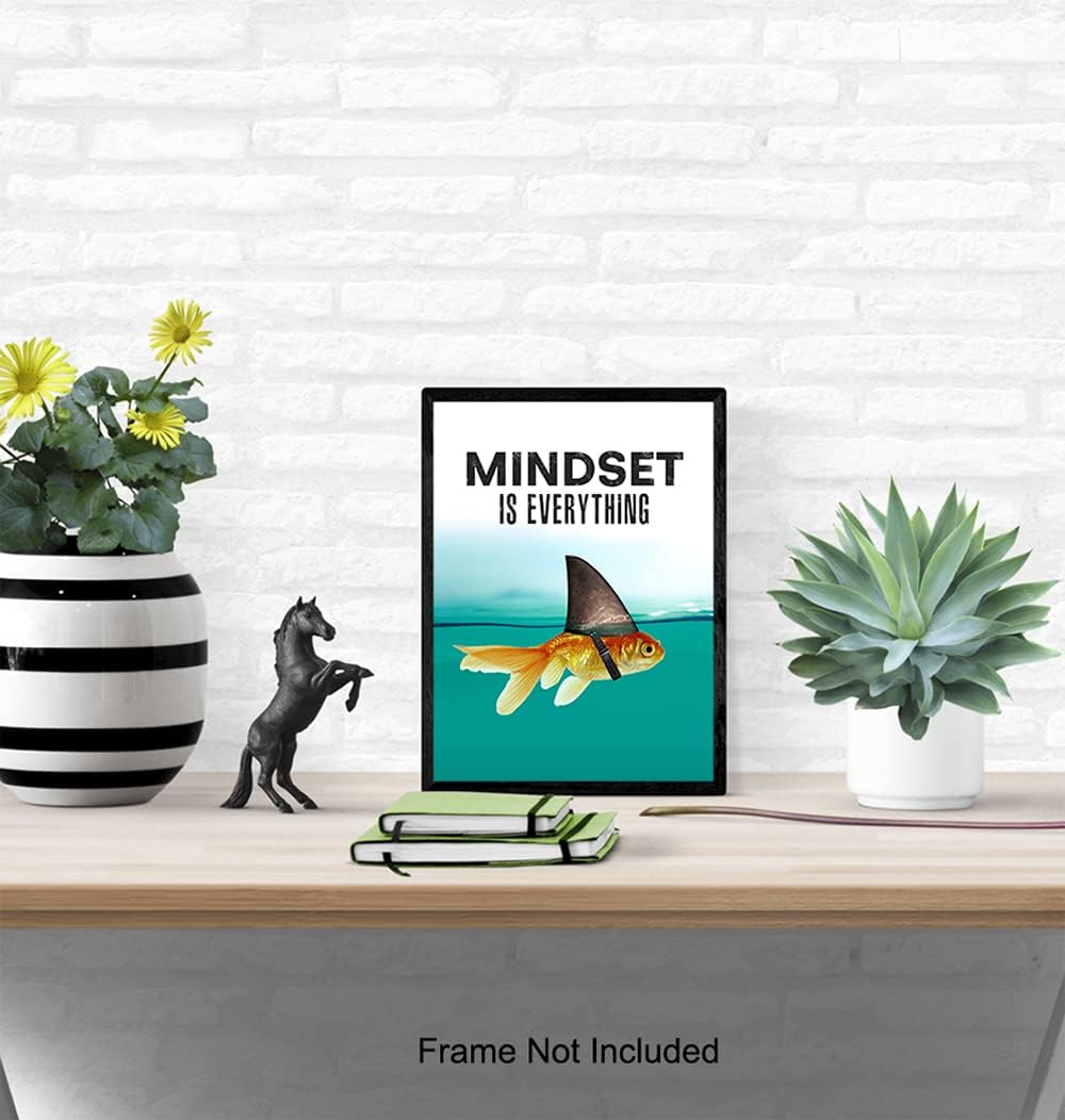 Mindset Is Everything Motivational Wall Art Poster – 2 Styles & 2 Sizes - Flex Gamingproduct_type