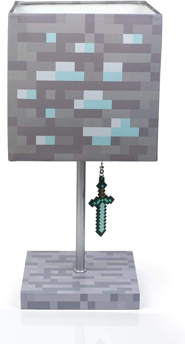 Minecraft Diamond Ore Block LED Desk Lamp with Diamond Sword Puller - Flex Gamingproduct_type