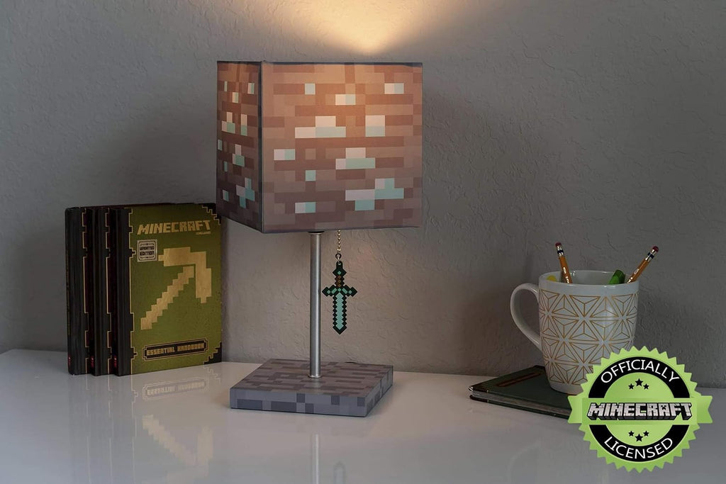 Minecraft Diamond Ore Block LED Desk Lamp with Diamond Sword Puller - Flex Gamingproduct_type