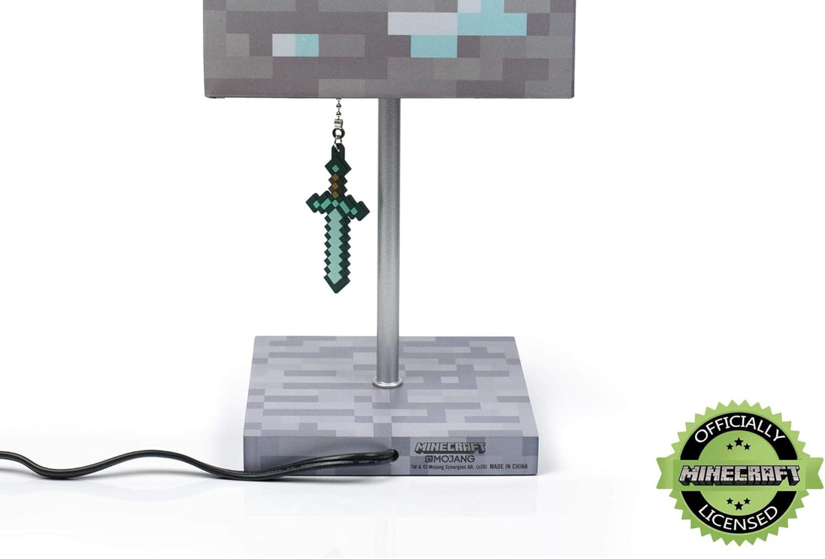 Minecraft Diamond Ore Block LED Desk Lamp with Diamond Sword Puller - Flex Gamingproduct_type