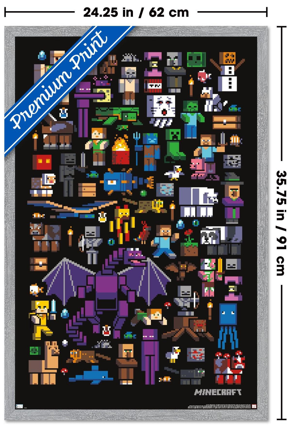 Minecraft Mobbery Wall Poster – 4 Sizes & 14 Frame Options - Flex Gamingproduct_type