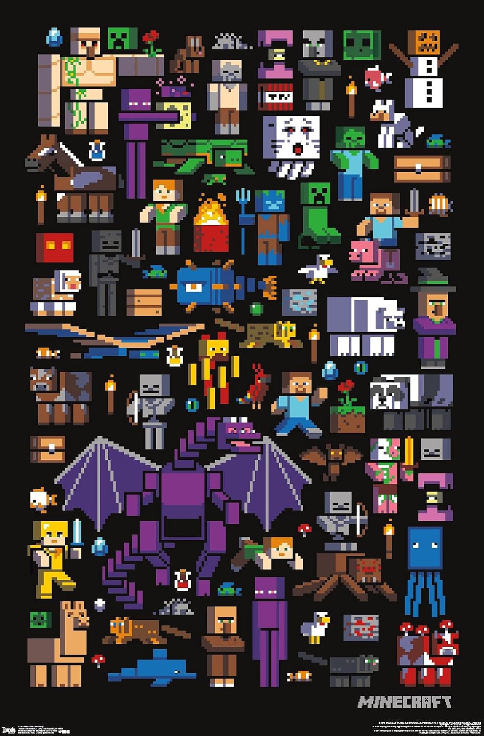 Minecraft Mobbery Wall Poster – 4 Sizes & 14 Frame Options - Flex Gamingproduct_type