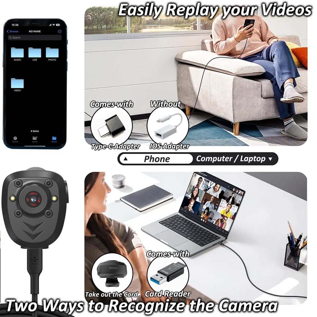 Mini Body Camera Video Recorder 1080P – 2 Sizes & 2 Sets - Flex Gamingproduct_type