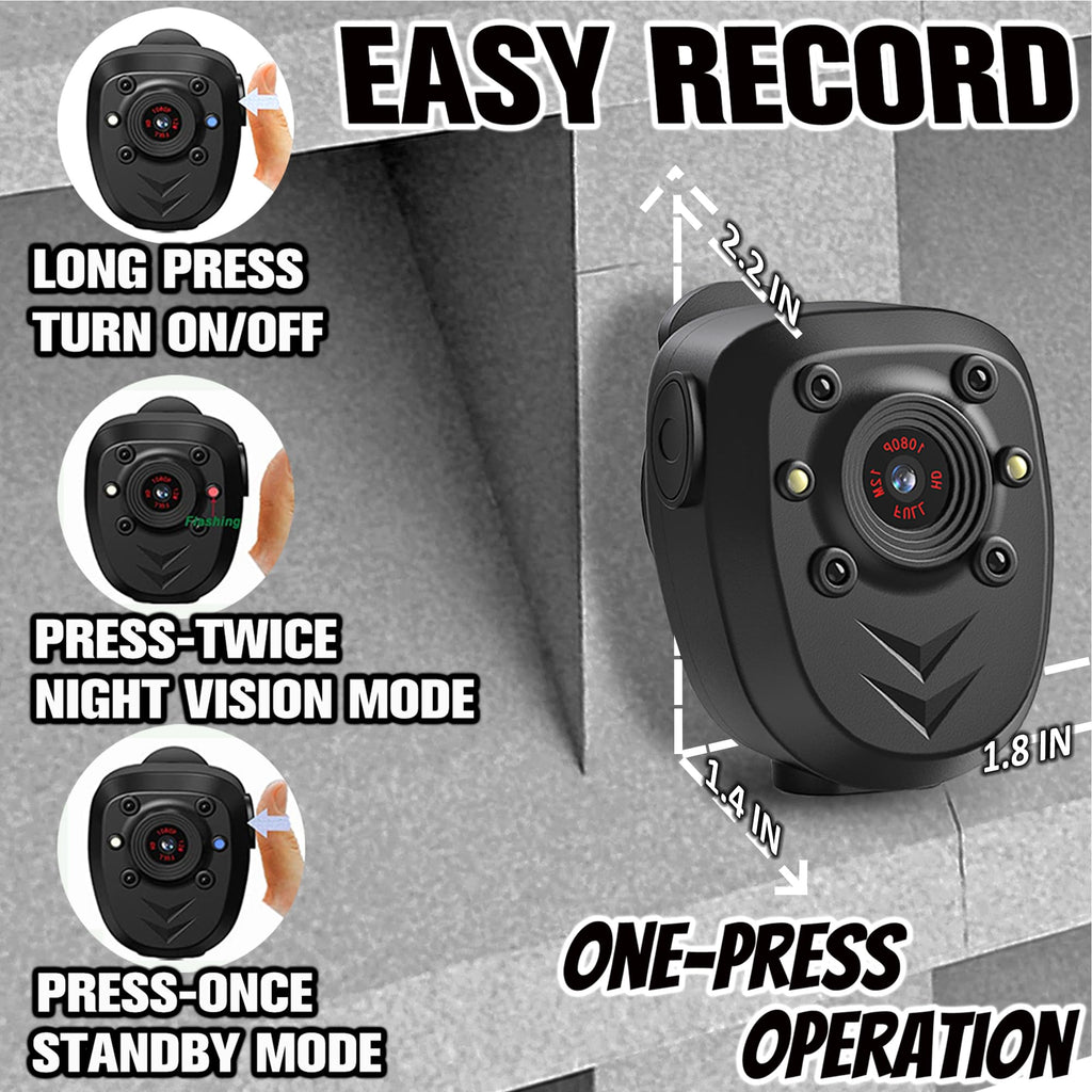 Mini Body Camera Video Recorder 1080P – 2 Sizes & 2 Sets - Flex Gamingproduct_type