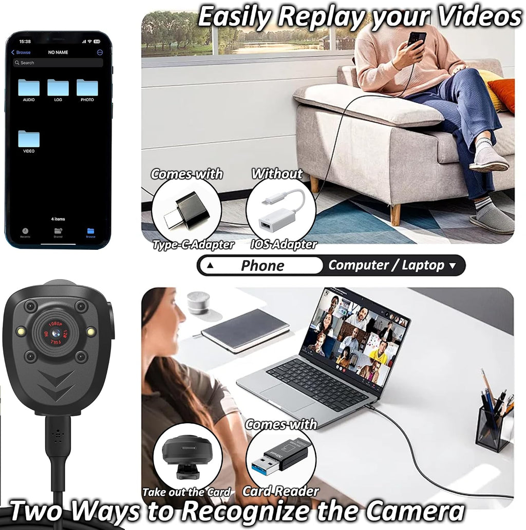 Mini Body Camera Video Recorder 1080P – 2 Sizes & 2 Sets - Flex Gamingproduct_type