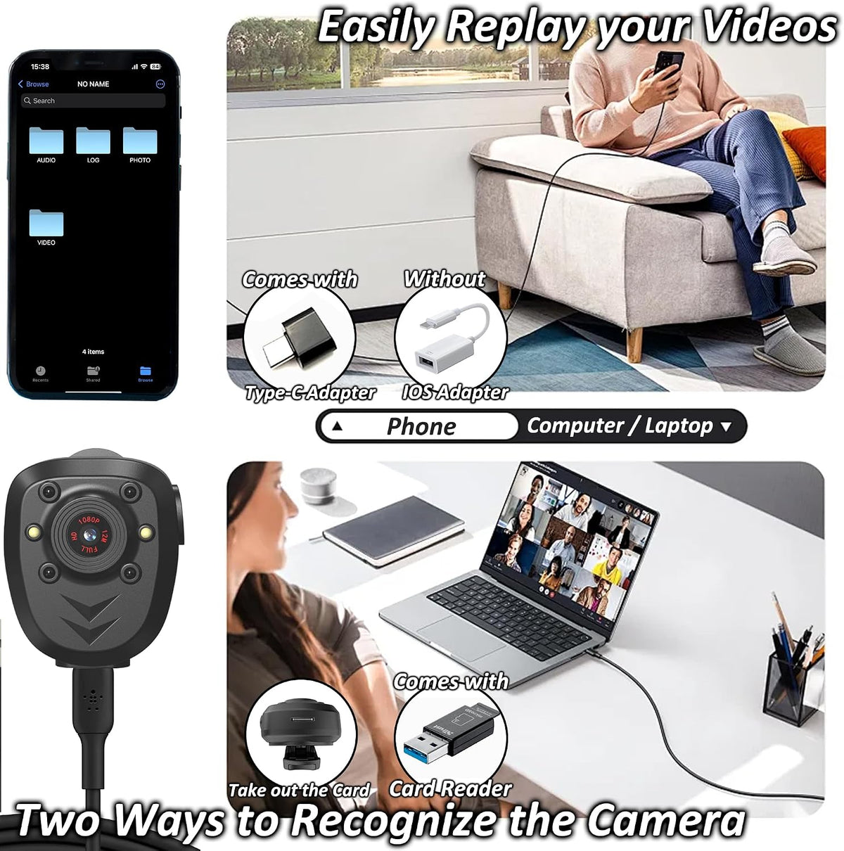Mini Body Camera Video Recorder 1080P – 2 Sizes & 2 Sets - Flex Gamingproduct_type