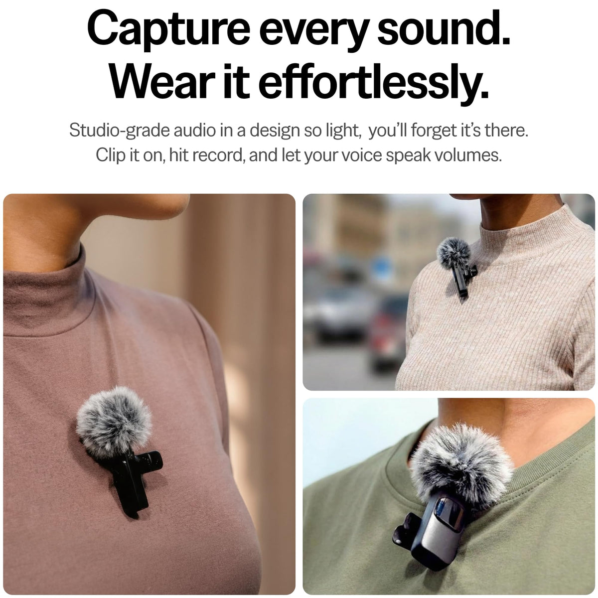 Mini Mic Pro (Latest Model – 1 Microphone for iPhone & Android, Wireless Mini Microphone, Clear Voice, Noise Cancelling, Lavalier Mic for TikTok, YouTube & Interviews - Flex Gamingproduct_type