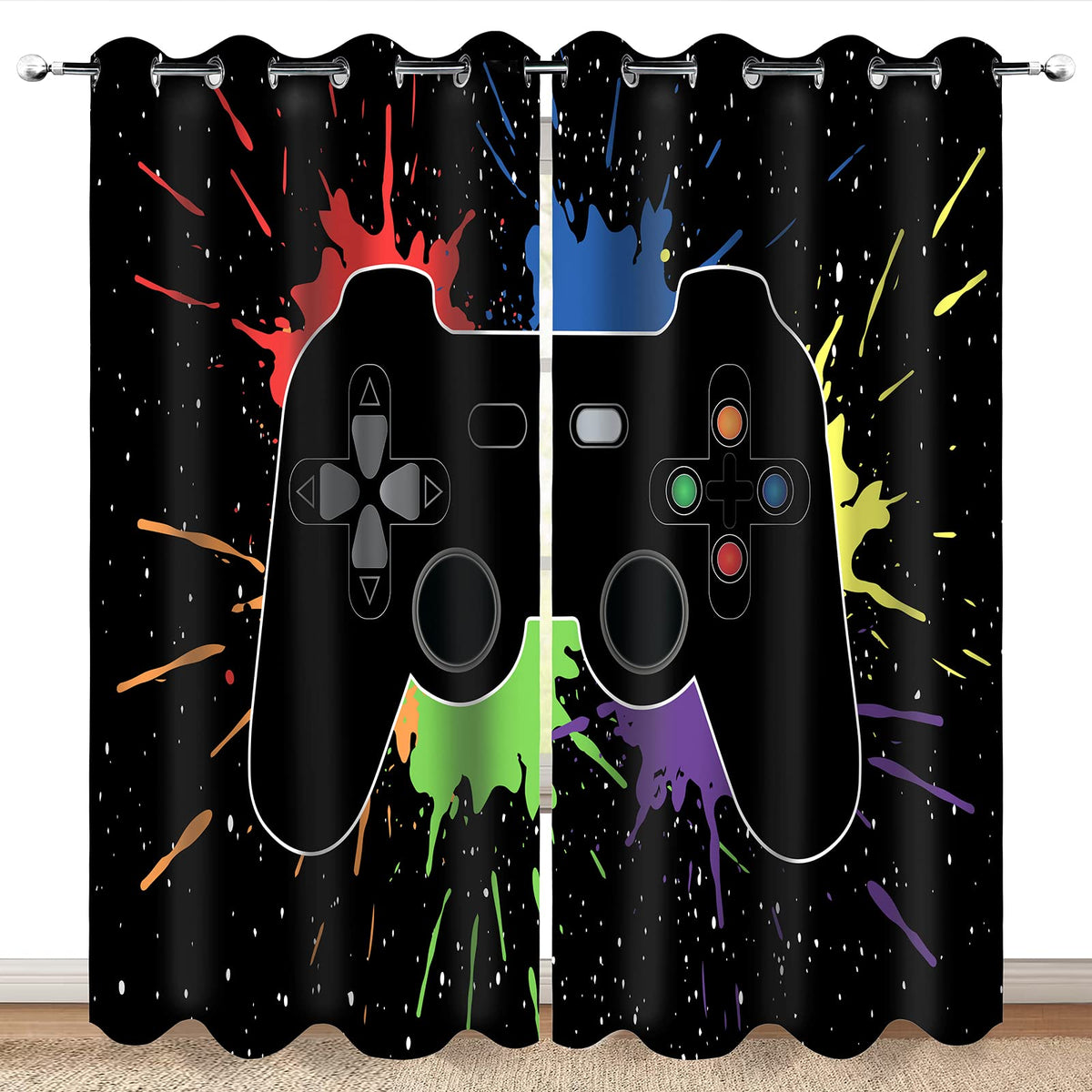 MissHope Blackout Curtains, 2 Panels – 19 Designs & 3 Sizes - Flex Gamingproduct_type