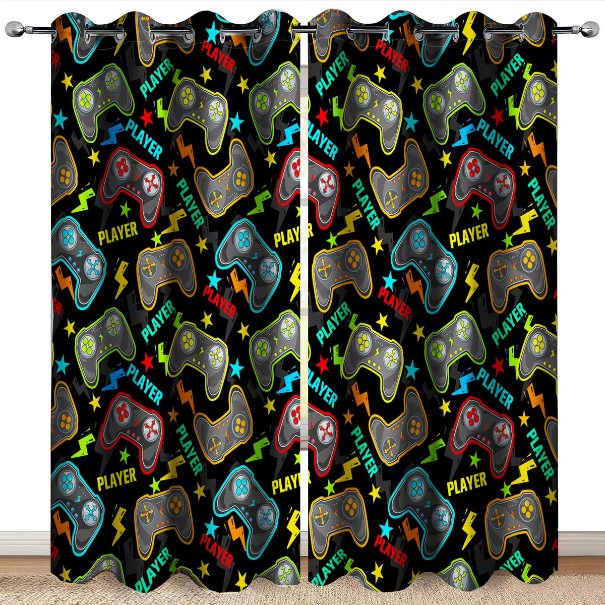 MissHope Blackout Curtains, 2 Panels – 19 Designs & 3 Sizes - Flex Gamingproduct_type