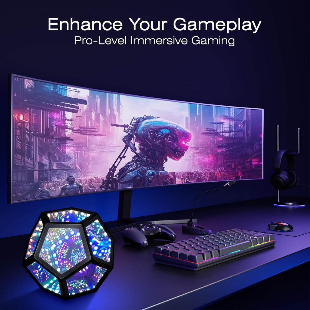 MITO Infinity Mirror Dodecahedron RGBW LED Light - Flex Gamingproduct_type