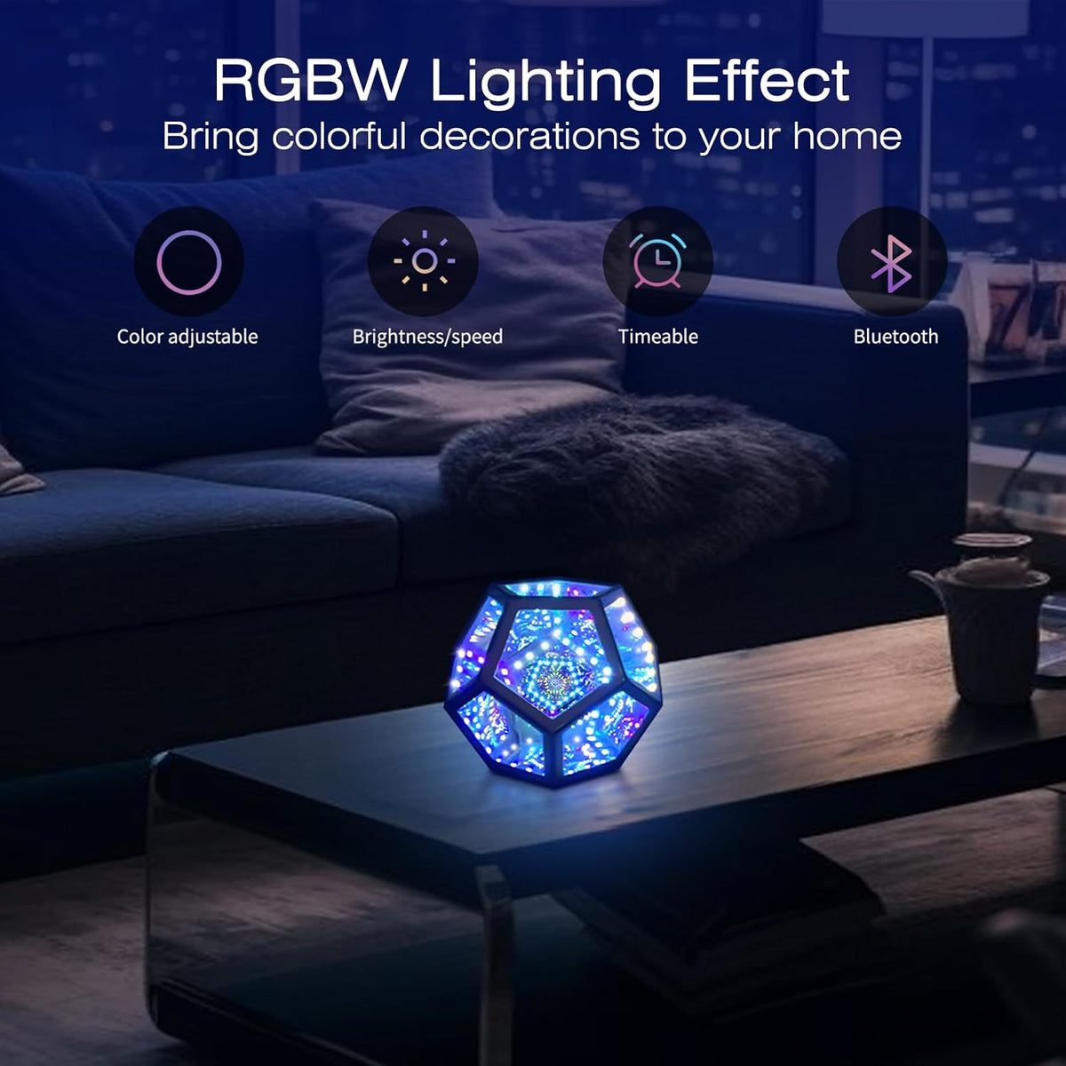 MITO Infinity Mirror Dodecahedron RGBW LED Light - Flex Gamingproduct_type