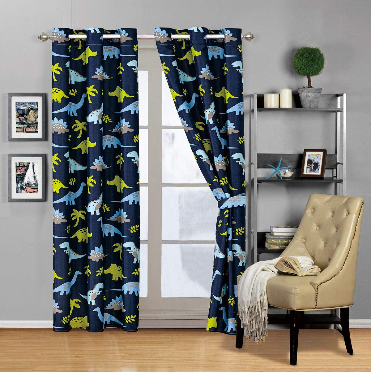 MK Home Kids Grommet Curtain Set, 2 Panels – 5 Colors - Flex Gamingproduct_type