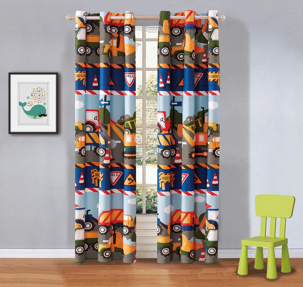 MK Home Kids Grommet Curtain Set, 2 Panels – 5 Colors - Flex Gamingproduct_type