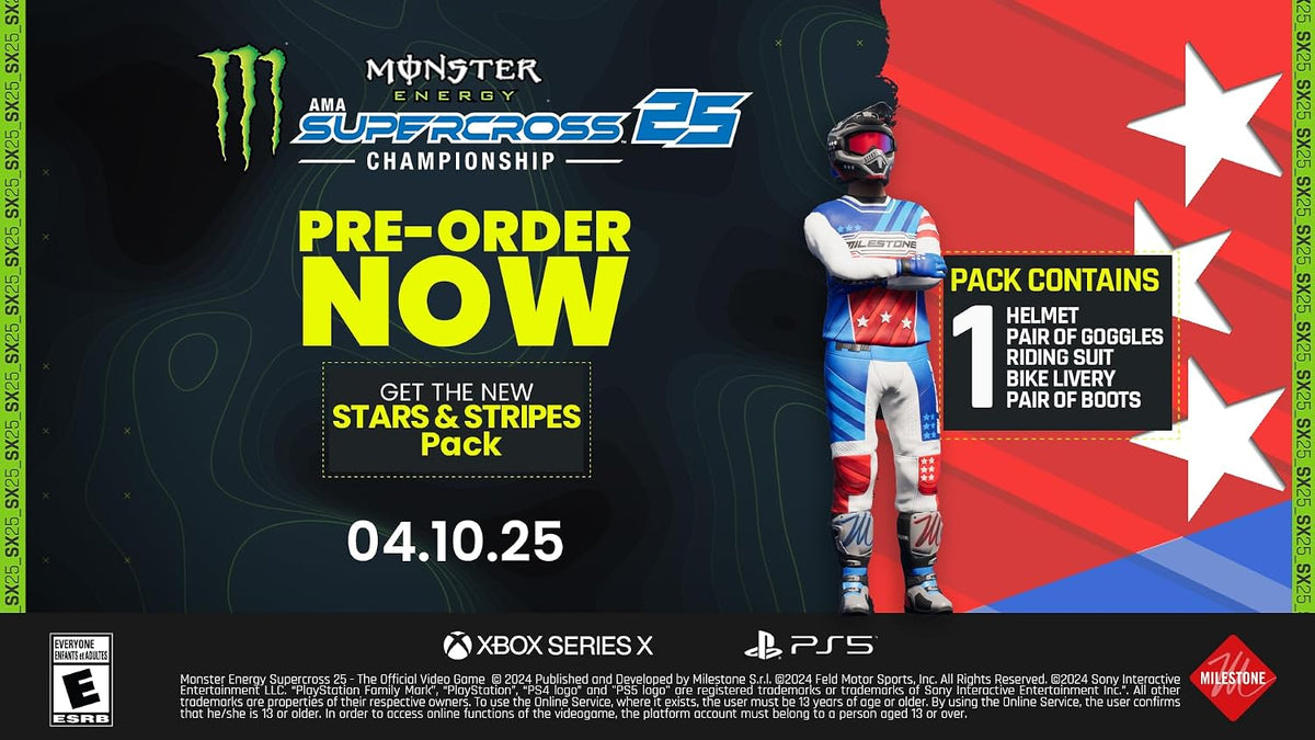 Monster Energy Supercross 25 – PS5 & Xbox - Flex Gamingproduct_type