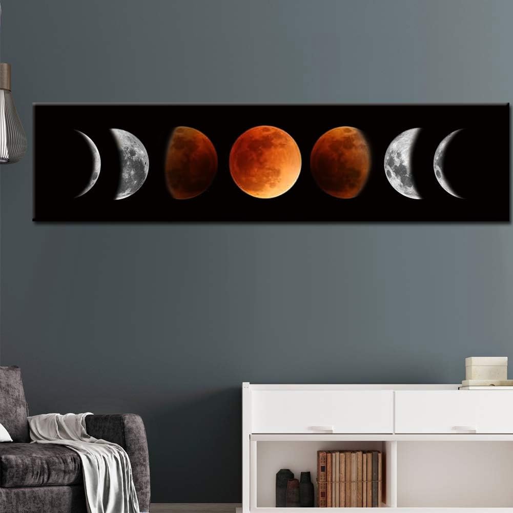 Moon Phase Wall Art Abstract Canvas Print – 2 Colors & Sizes - Flex Gamingproduct_type