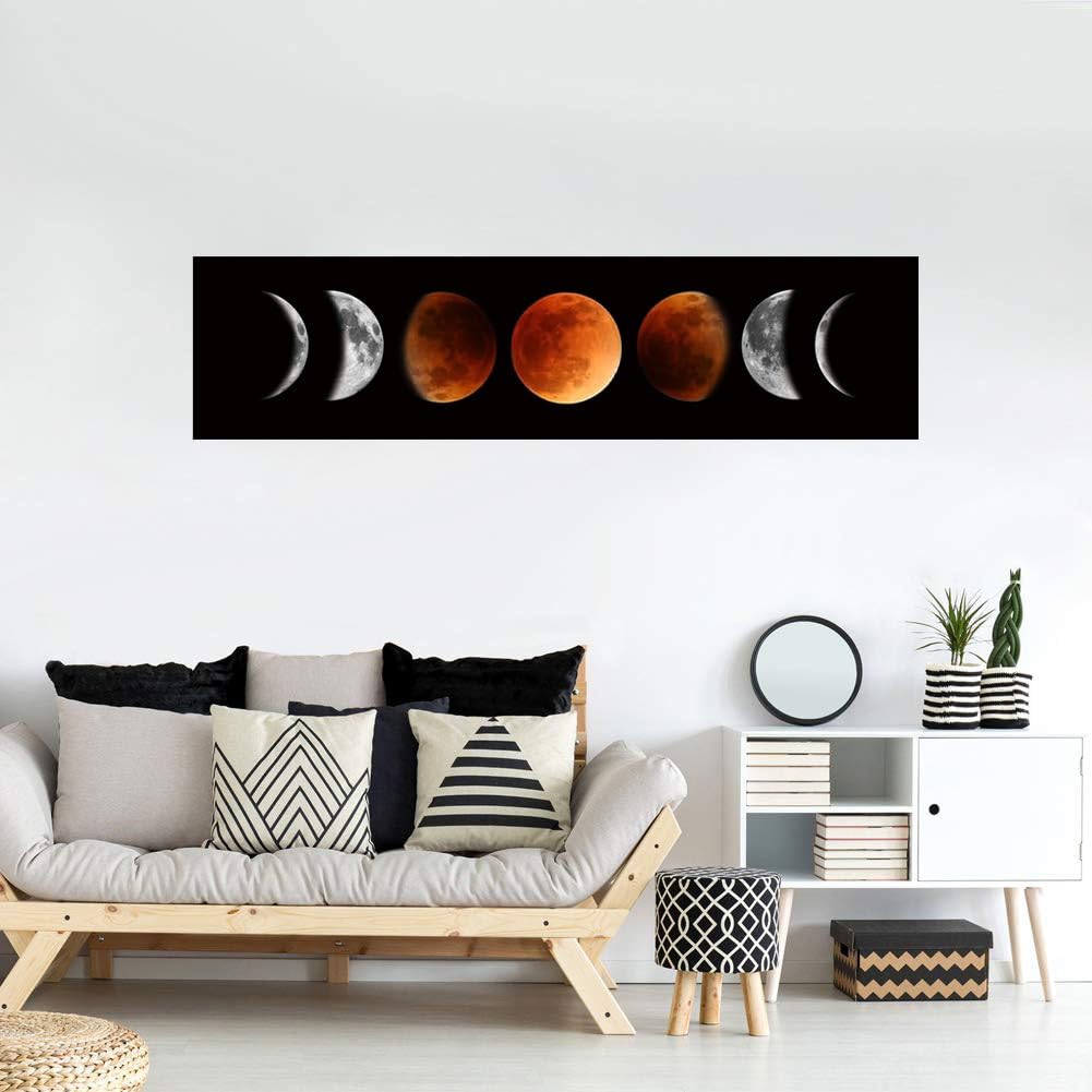 Moon Phase Wall Art Abstract Canvas Print – 2 Colors & Sizes - Flex Gamingproduct_type