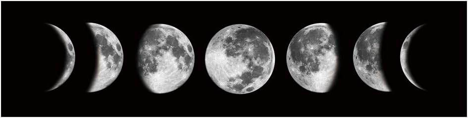 Moon Phase Wall Art Abstract Canvas Print – 2 Colors & Sizes - Flex Gamingproduct_type