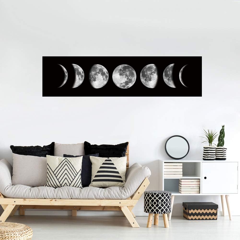 Moon Phase Wall Art Abstract Canvas Print – 2 Colors & Sizes - Flex Gamingproduct_type