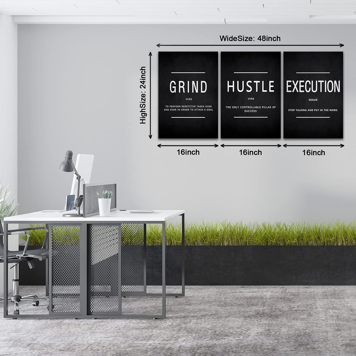 Motivational Canvas Wall Art 3-Panel Set – 4 Sizes & 12 Styles - Flex Gamingproduct_type