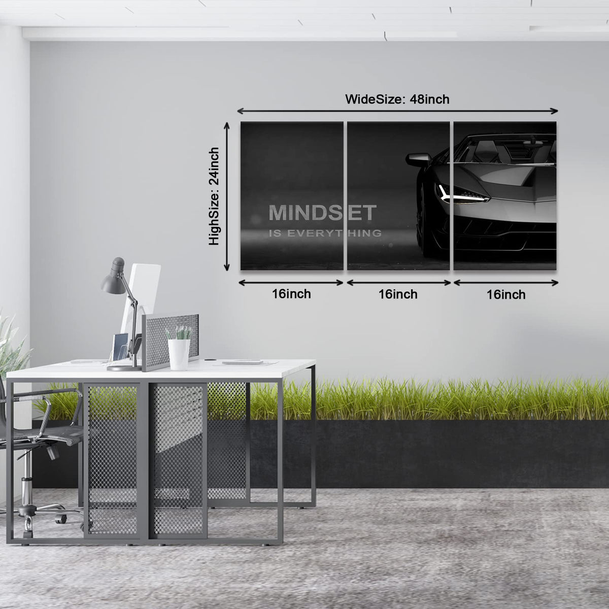 Motivational Canvas Wall Art 3-Panel Set – 4 Sizes & 12 Styles - Flex Gamingproduct_type