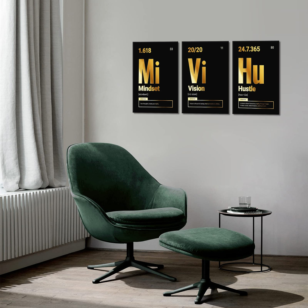 Motivational Canvas Wall Art 3-Panel Set – 4 Sizes & 12 Styles - Flex Gamingproduct_type