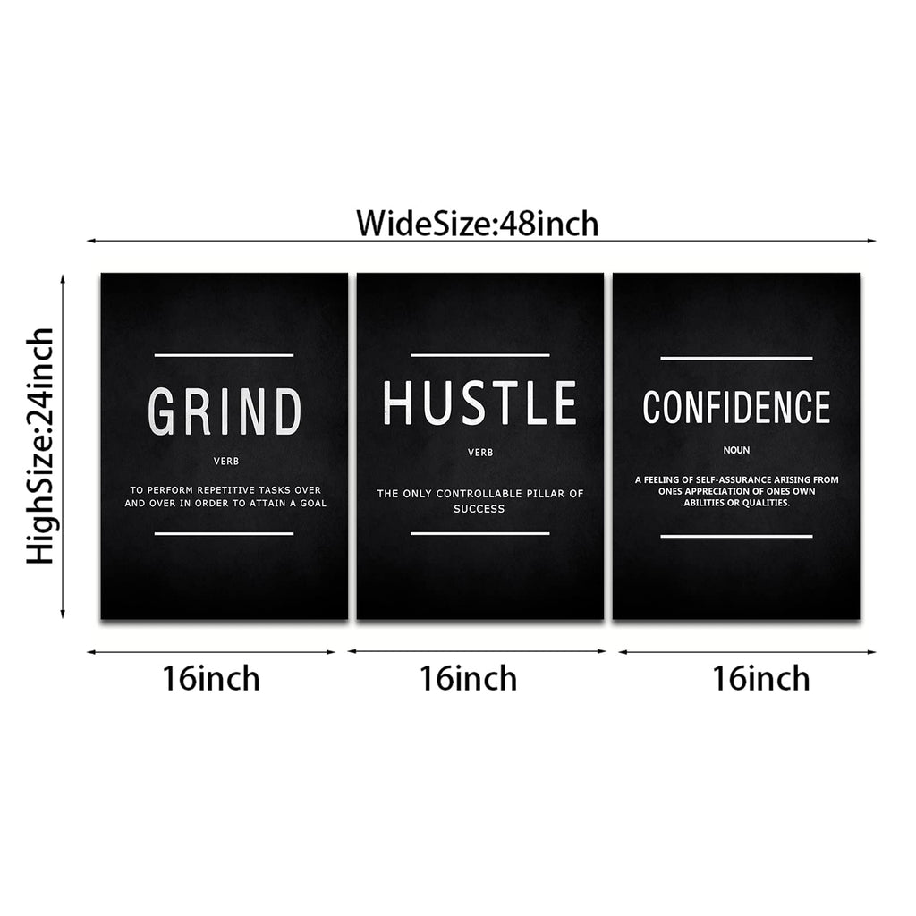 Motivational Canvas Wall Art 3-Panel Set – 4 Sizes & 12 Styles - Flex Gamingproduct_type