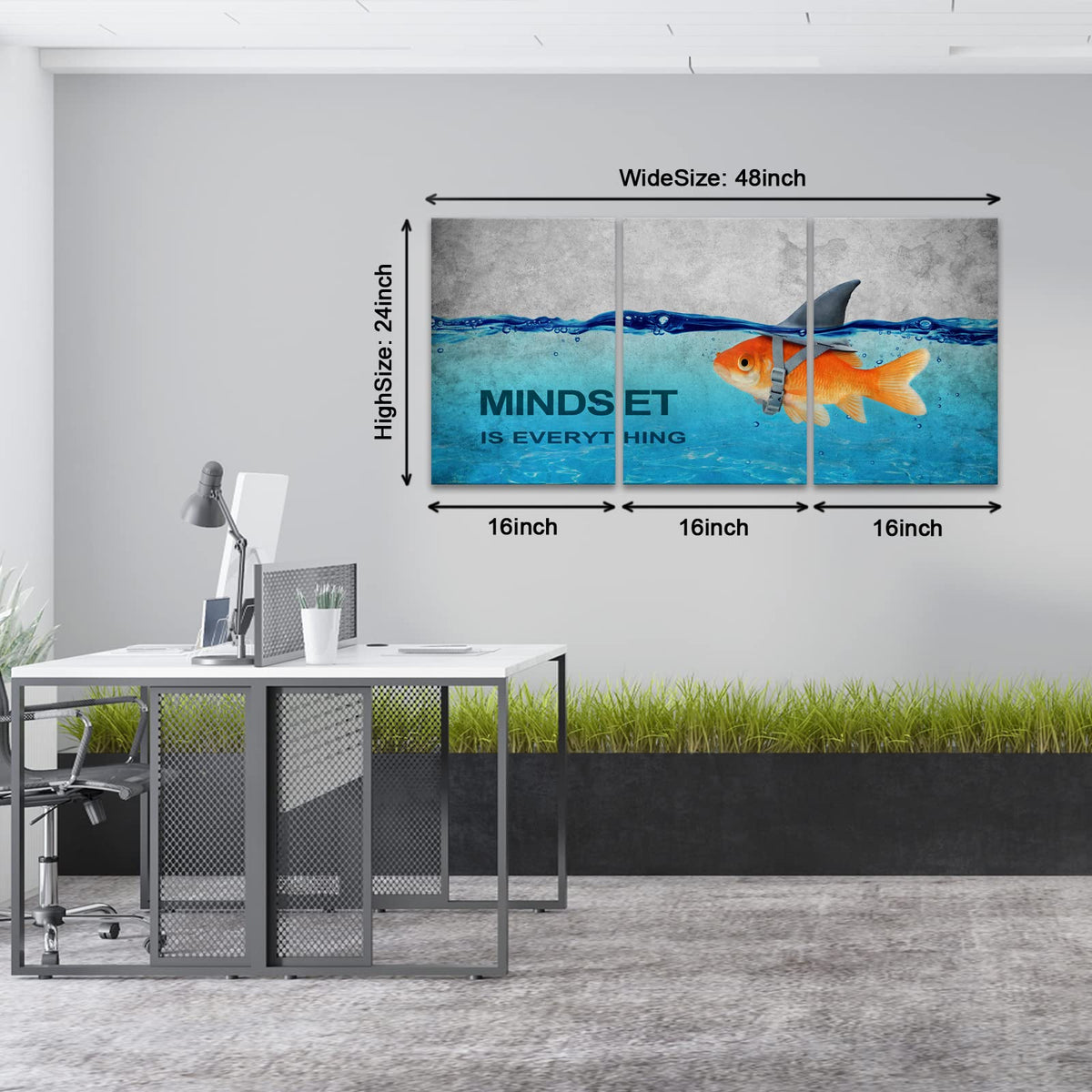 Motivational Canvas Wall Art 3-Panel Set – 4 Sizes & 12 Styles - Flex Gamingproduct_type