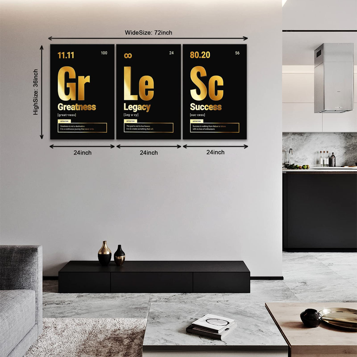 Motivational Canvas Wall Art 3-Panel Set – 4 Sizes & 12 Styles - Flex Gamingproduct_type