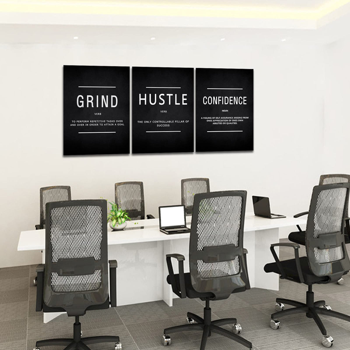 Motivational Canvas Wall Art 3-Panel Set – 4 Sizes & 12 Styles - Flex Gamingproduct_type