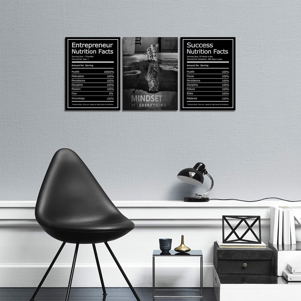 Motivational Canvas Wall Art 3-Panel Set – 4 Sizes & 12 Styles - Flex Gamingproduct_type
