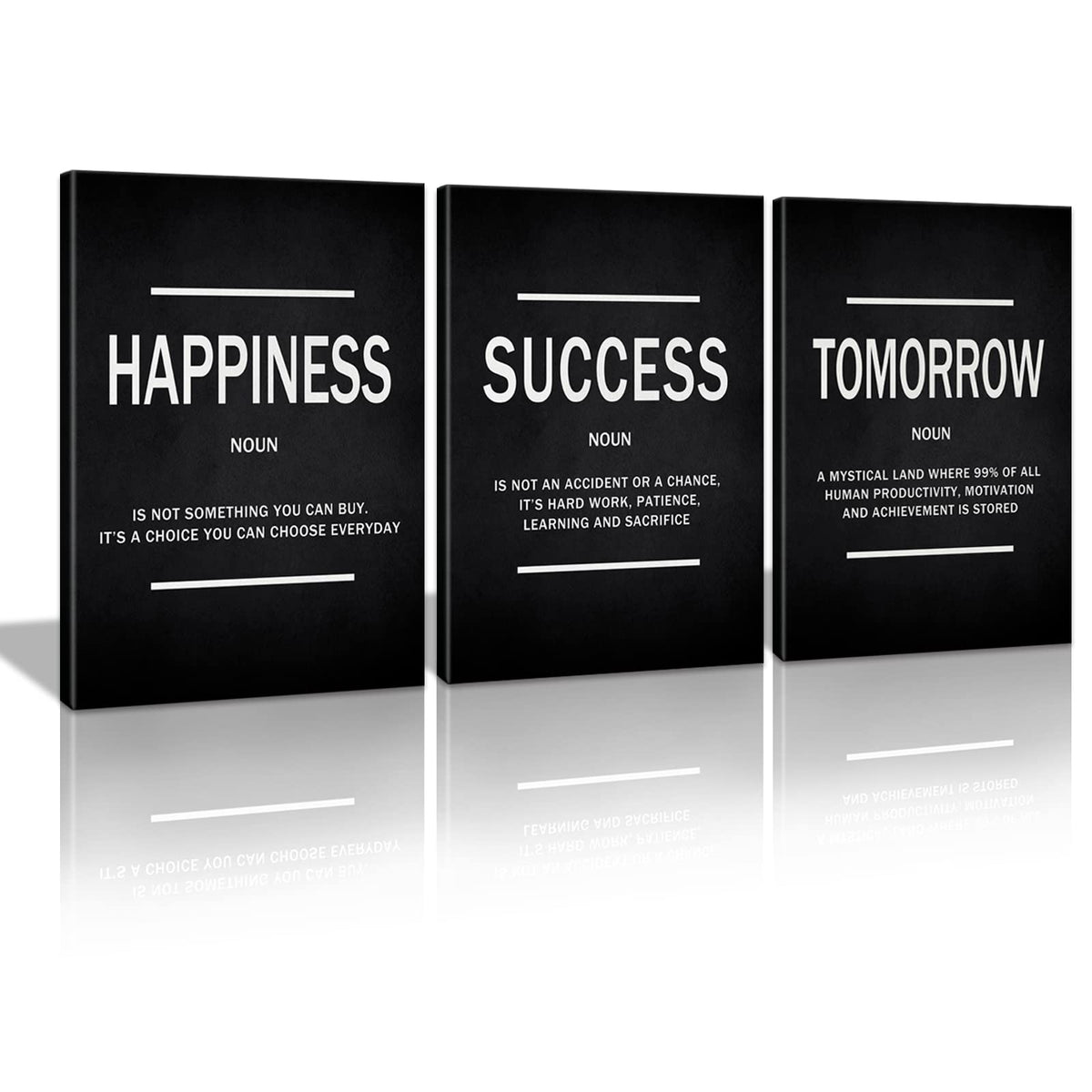 Motivational Canvas Wall Art 3-Panel Set – 4 Sizes & 12 Styles - Flex Gamingproduct_type