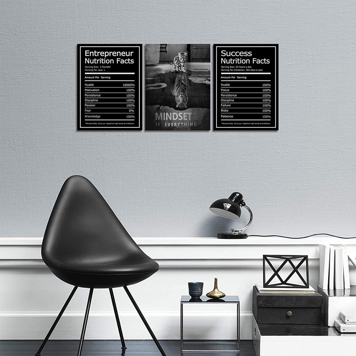 Motivational Canvas Wall Art 3-Panel Set – 4 Sizes & 12 Styles - Flex Gamingproduct_type