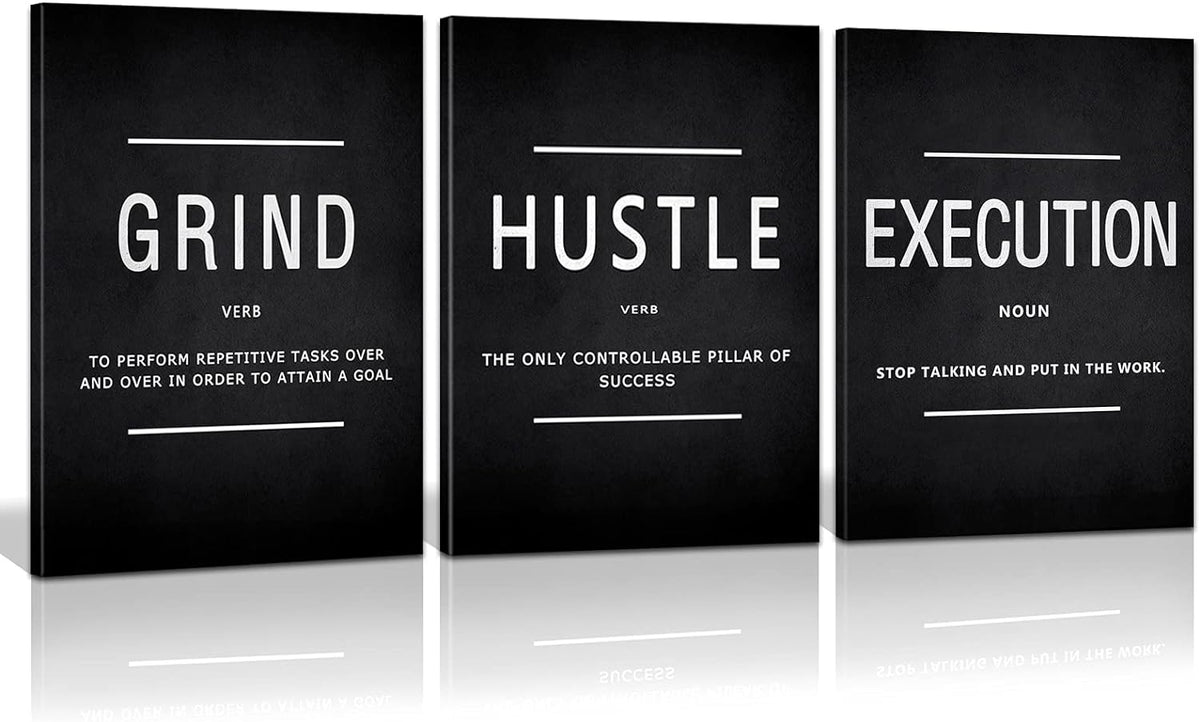Motivational Canvas Wall Art 3-Panel Set – 4 Sizes & 12 Styles - Flex Gamingproduct_type