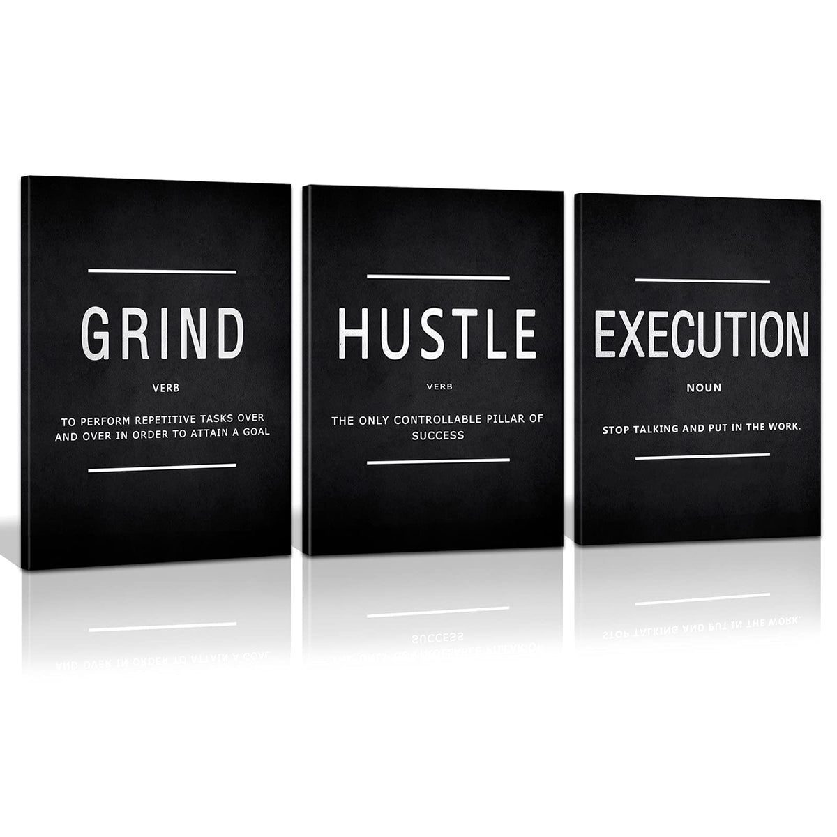 Motivational Canvas Wall Art 3-Panel Set – 4 Sizes & 12 Styles - Flex Gamingproduct_type