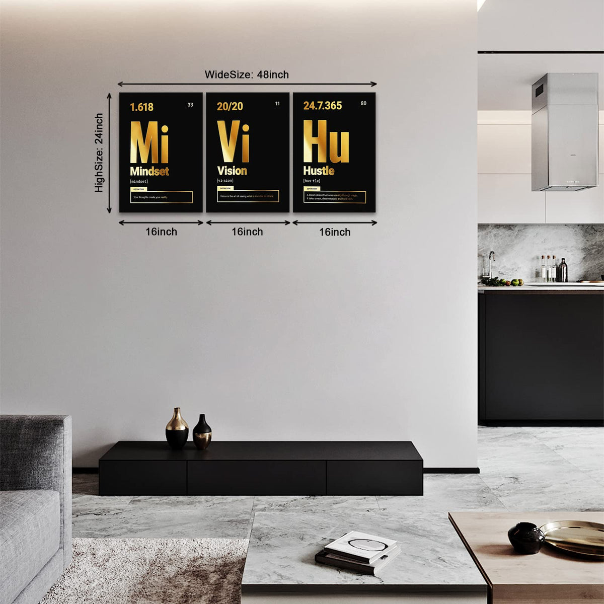 Motivational Canvas Wall Art 3-Panel Set – 4 Sizes & 12 Styles - Flex Gamingproduct_type