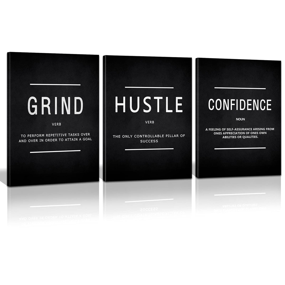 Motivational Canvas Wall Art 3-Panel Set – 4 Sizes & 12 Styles - Flex Gamingproduct_type