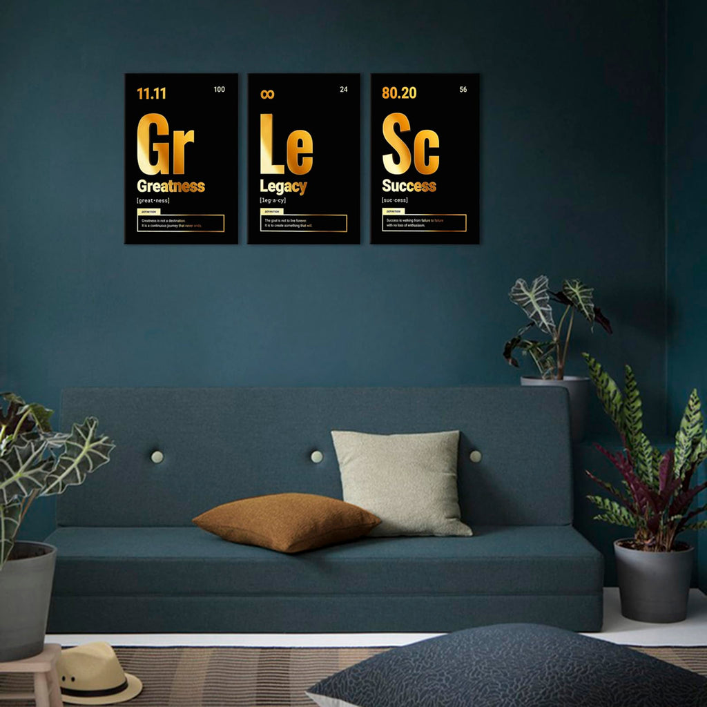 Motivational Canvas Wall Art 3-Panel Set – 4 Sizes & 12 Styles - Flex Gamingproduct_type