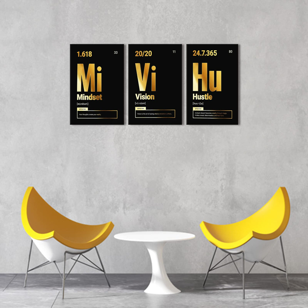 Motivational Canvas Wall Art 3-Panel Set – 4 Sizes & 12 Styles - Flex Gamingproduct_type
