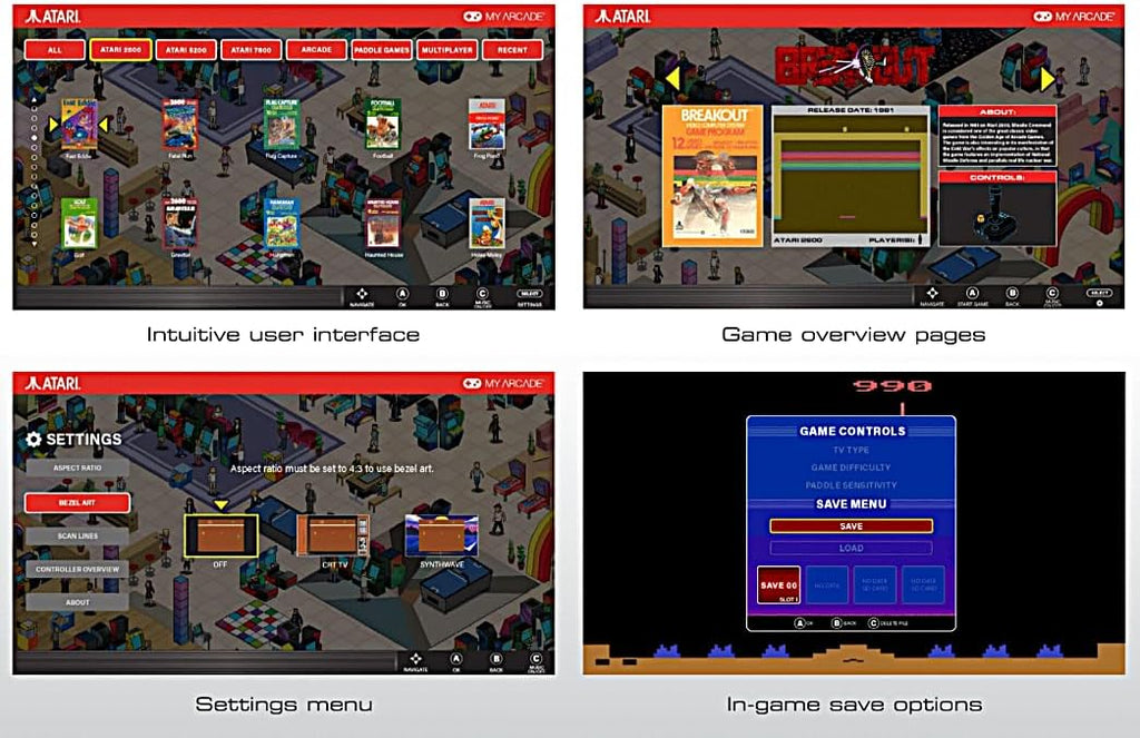 My Arcade Atari Game Station Pro – 200+ Games, Wireless Joysticks & RGB LED - Flex Gamingproduct_type