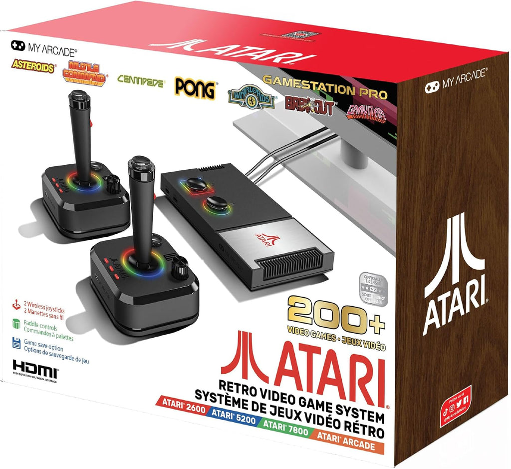 My Arcade Atari Game Station Pro – 200+ Games, Wireless Joysticks & RGB LED - Flex Gamingproduct_type