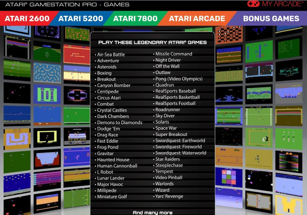 My Arcade Atari Game Station Pro – 200+ Games, Wireless Joysticks & RGB LED - Flex Gamingproduct_type