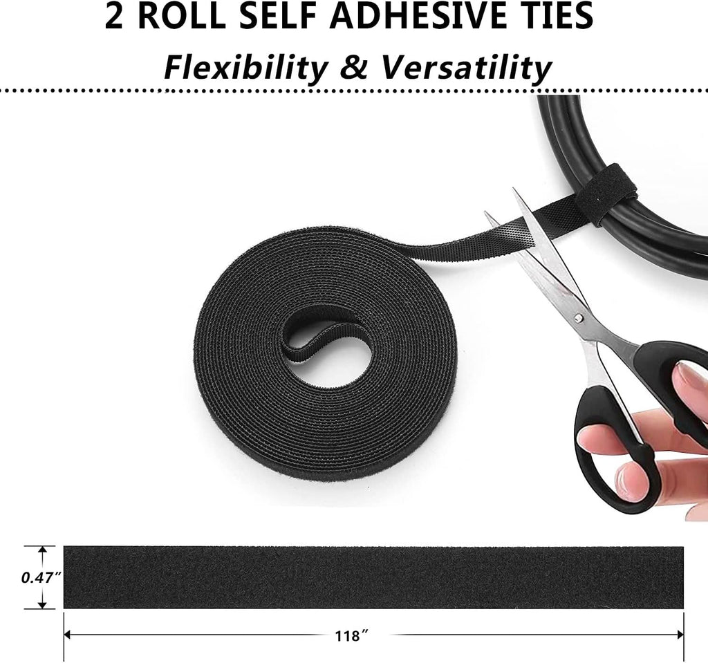 N NOROCME 192-Piece Cable Management Kit with Wire Sleeves - Flex Gamingproduct_type