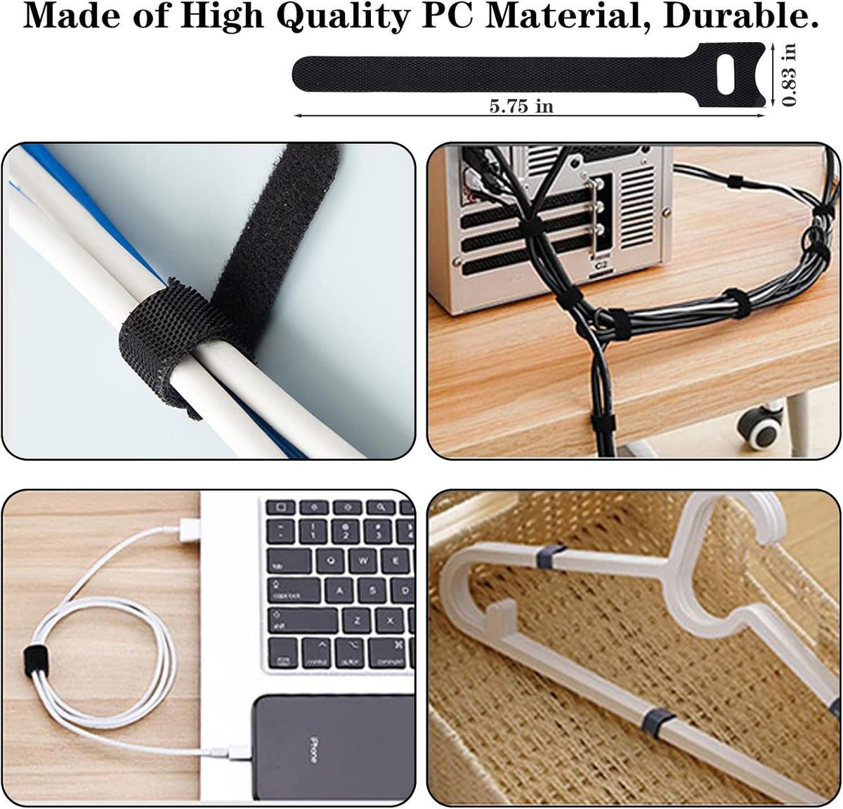 N NOROCME 192-Piece Cable Management Kit with Wire Sleeves - Flex Gamingproduct_type