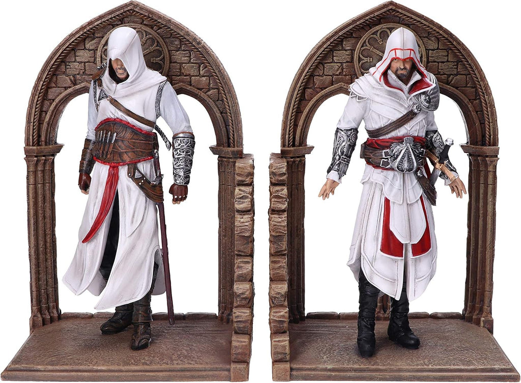 Nemesis Now Assassin's Creed Altaïr & Ezio Bookends – Hand-Painted Resin, 24cm - Flex Gamingproduct_type