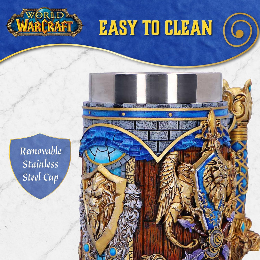 Nemesis Now World of Warcraft Alliance Tankard – Officially Licensed, 15.5cm - Flex Gamingproduct_type