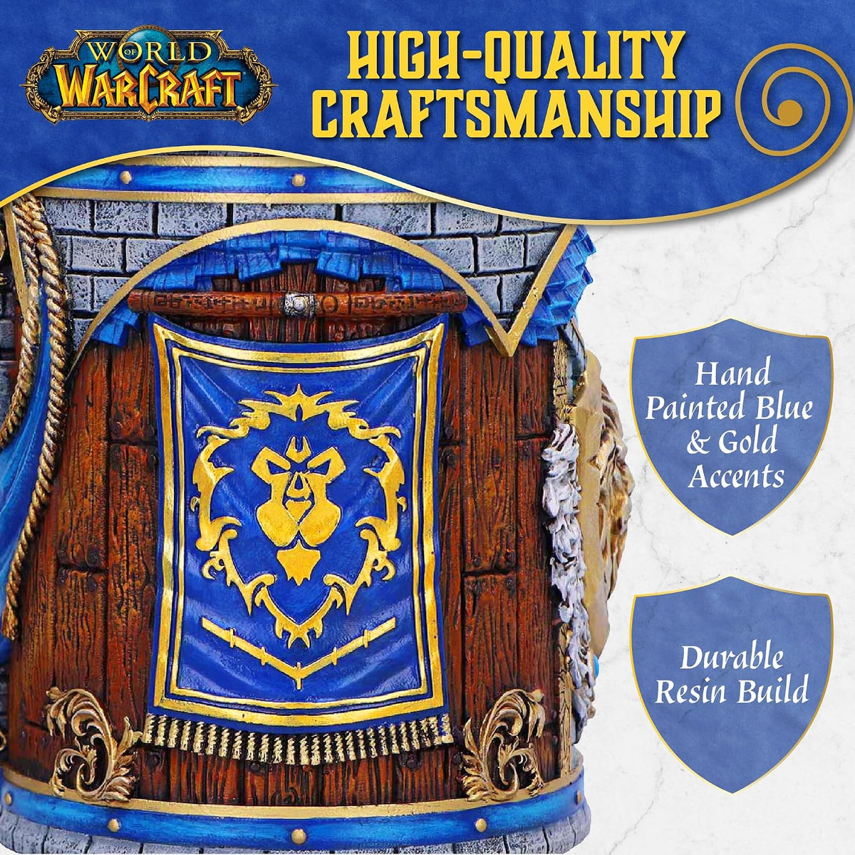 Nemesis Now World of Warcraft Alliance Tankard – Officially Licensed, 15.5cm - Flex Gamingproduct_type